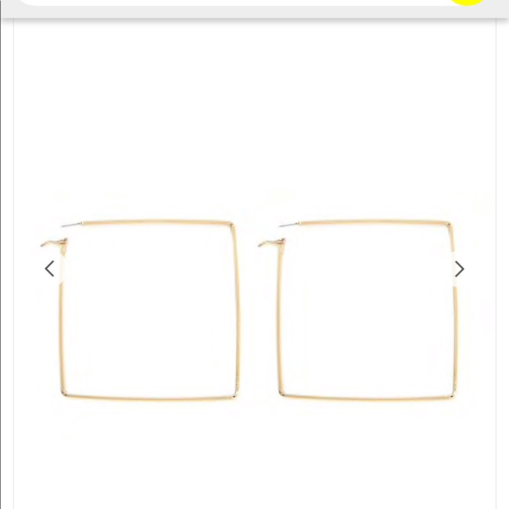 Oversized square hoop earring